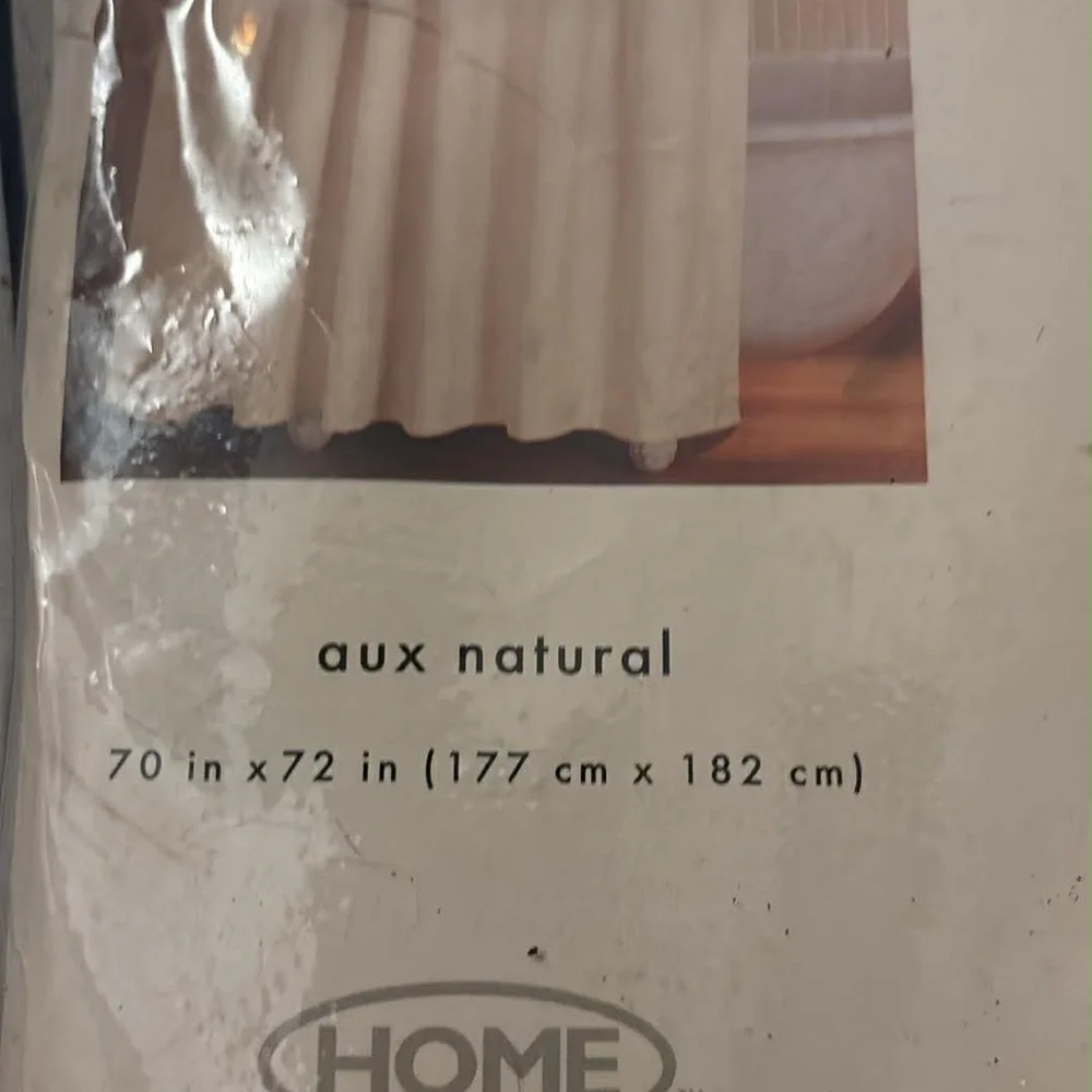 Home Interiors Cream Fabric Shower Curtain